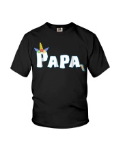 Grandfather Unicorn Papa Youth T-Shirt tile