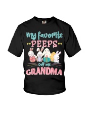 Grandmother My Favorite Peeps Call Me Grandma Youth T-Shirt tile