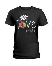 Grandmother Love Mimi Life Art Color Ladies T-Shirt tile