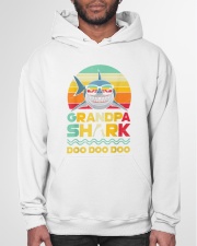 Grandfather Retro Vintage Grandpa Shark Doo Doo Hooded Sweatshirt garment-hooded-sweatshirt-front-03