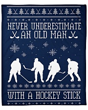 Grandfather Christmas Never Underestimate Old Man Fleece Blanket - 50" x 60" front