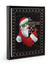 Grandfather Christmas I'm The Grandpa Claus Floating Framed Canvas Prints Black tile