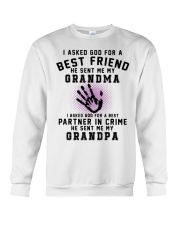 Grandmother I Asked God For A Best Friend Crewneck Sweatshirt tile