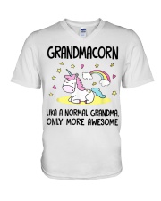Grandmother Grandmacorn Like A Normal Grandma V-Neck T-Shirt tile