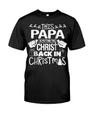 Grandfather Papa Putting Christ Back Christmas Classic T-Shirt tile
