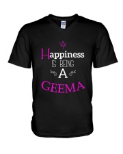 Grandmother Happiness Is Being A Geema Grandma V-Neck T-Shirt tile