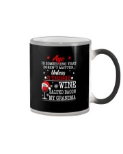 Grandmother Christmas Age Is Doen't Matter Color Changing Mug tile