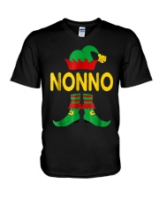 Grandmother Nonno Elf Christmas V-Neck T-Shirt tile
