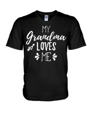 Grandmother Loves Me V-Neck T-Shirt tile