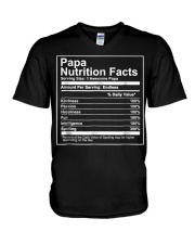 Grandfather Papa Nutritional Facts V-Neck T-Shirt tile