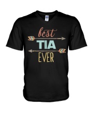 Grandmother Best Tia Ever V-Neck T-Shirt tile