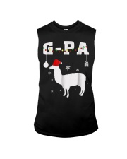 Grandfather Christmas Llama G Pa Grandpa Alpaca Sleeveless Tee tile