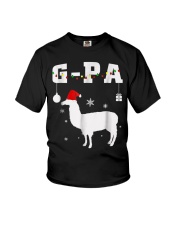 Grandfather Christmas Llama G Pa Grandpa Alpaca Youth T-Shirt tile