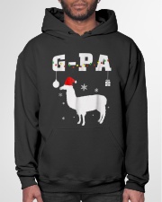 Grandfather Christmas Llama G Pa Grandpa Alpaca Hooded Sweatshirt garment-hooded-sweatshirt-front-03