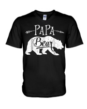 Grandfather Papa Bear Fathers Day V-Neck T-Shirt tile