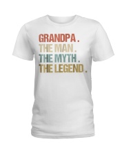 Grandfather The Man Myth Legend Granddad Ladies T-Shirt tile