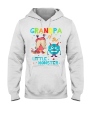 Grandfather Of The Little Monster Birthday Hooded Sweatshirt front
