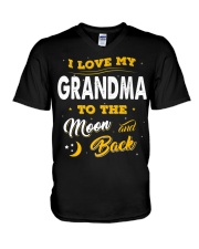 Grandmother To The Moon And Back V-Neck T-Shirt tile