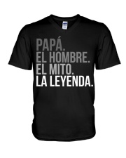 Grandfather Papa El Hombre El Mito La Leyenda V-Neck T-Shirt tile