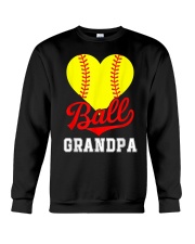 Grandfather Softball Ball Grandpa Crewneck Sweatshirt tile