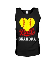 Grandfather Softball Ball Grandpa Unisex Tank tile