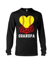 Grandfather Softball Ball Grandpa Long Sleeve Tee tile