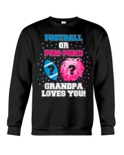 Grandfather Gender Reveal Football Or Pom Pom Crewneck Sweatshirt tile