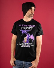 my four moods i need coffee i need a nap vacation Classic T-Shirt apparel-classic-tshirt-lifestyle-front-89