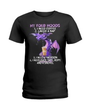 my four moods i need coffee i need a nap vacation Ladies T-Shirt thumbnail