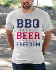 BBQ BEER FREEDOM Classic T-Shirt apparel-classic-tshirt-lifestyle-front-50