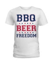 BBQ BEER FREEDOM Ladies T-Shirt thumbnail