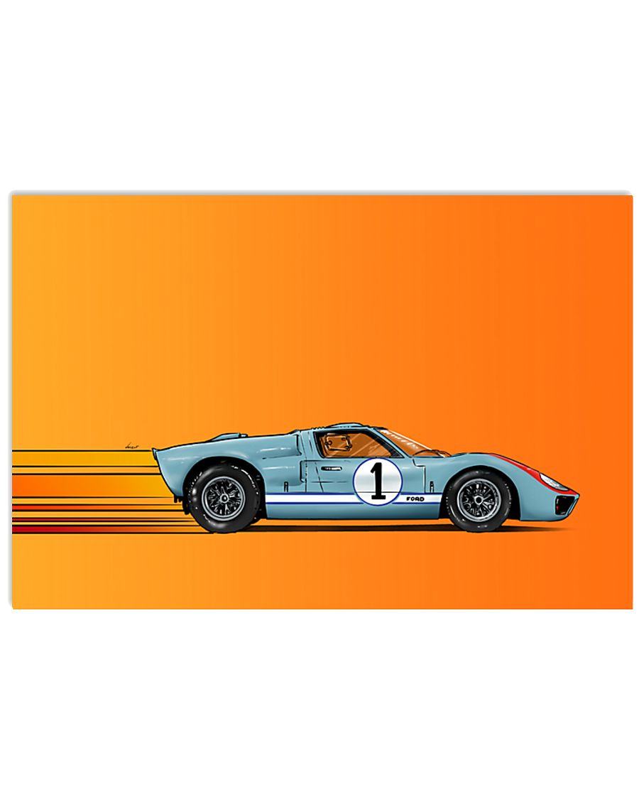 Ford GT40 - Le mans 1966 Ken Miles 17x11 Poster