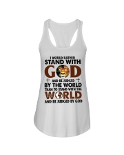 I would rather stand with God Ladies Flowy Tank tile