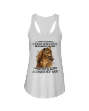 I would rather stand with God Ladies Flowy Tank tile