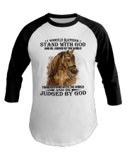 I would rather stand with God Baseball Tee tile