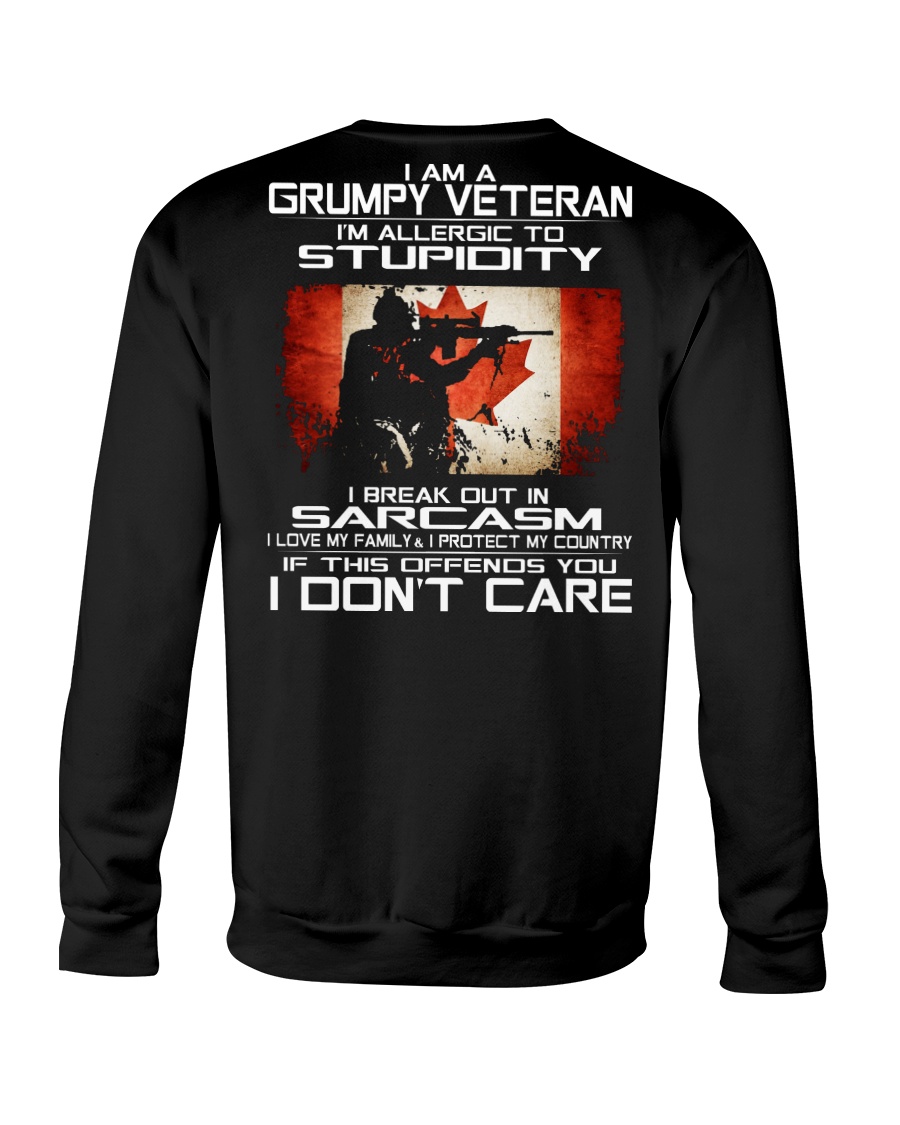 I'm A Grumpy Veteran - I Love My Family Crewneck Sweatshirt