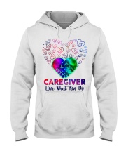 Caregiver Love what you do Hooded Sweatshirt front