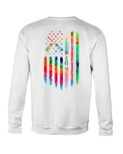 Maintenance Technician's Wife Tie Dye US Flag Crewneck Sweatshirt thumbnail
