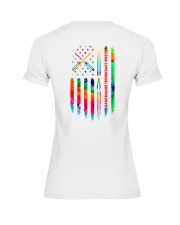 Maintenance Technician's Wife Tie Dye US Flag Premium Fit Ladies Tee thumbnail