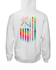 Maintenance Technician's Wife Tie Dye US Flag Hooded Sweatshirt back