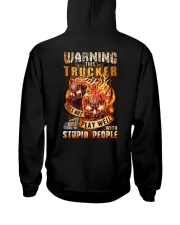 Trucker: Warning for Stupid People Hooded Sweatshirt thumbnail
