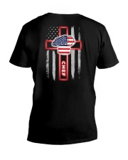 Proud American Chef Flag V-Neck T-Shirt thumbnail