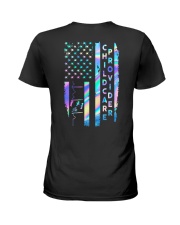 Childcare Provider US Flag Ladies T-Shirt back