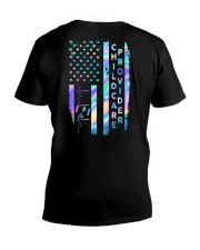 Childcare Provider US Flag V-Neck T-Shirt thumbnail