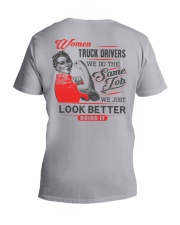 Female Truckers do the same job only look better V-Neck T-Shirt tile