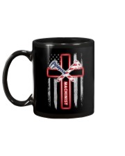 Proud American Machinist Flag Mug tile