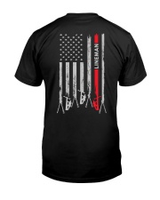 Proud American Lineman Flag Premium Fit Mens Tee thumbnail