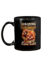 Electrician: Warning for Stupid People Mug tile