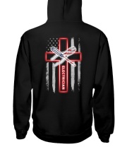 Proud American Electrician Flag Hooded Sweatshirt tile