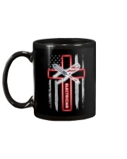 Proud American Electrician Flag Mug tile